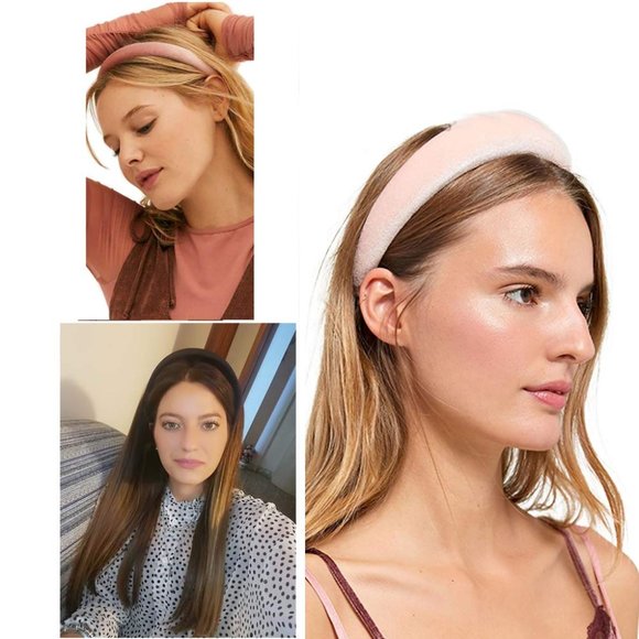 Velvet Headband Padded bundle light pink main image 4